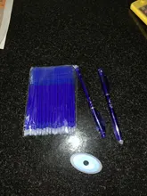 53 unids/lote 0,38mm borrable lavable Pen recarga varilla para manejar azul/negro tinta pluma de Gel para escuela materiales de escritura para oficina papelería