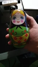 Juego de muñecas de anidación de Color, muñeca Matryoshka rusa pintada, Artesanías hechas a mano muñecas rusas de anidación, muñeca de juguete para niña, venta al por mayor