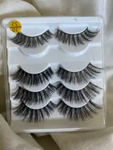 Pestañas postizas hechas a mano 3D, pelo suave de visón, extensión de pestañas postizas, maquillaje largo Natural, 5 pares, suministros de herramientas