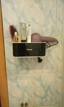 Holder Rack-Stand Storage-Racks Comb Hair-Dryer Suction-Cup Bathroom-Supplies Wall-Mounted