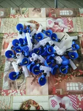 30 unids/lote automática codorniz bebedor bebedero para pollos de tubo recto con amarillo pezón granja de aves de corral sistema de agua potable