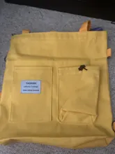 PURFAY-Bolso de lona con estampado de oso para mujer, bolsa de hombro de estilo literario japonés, informal