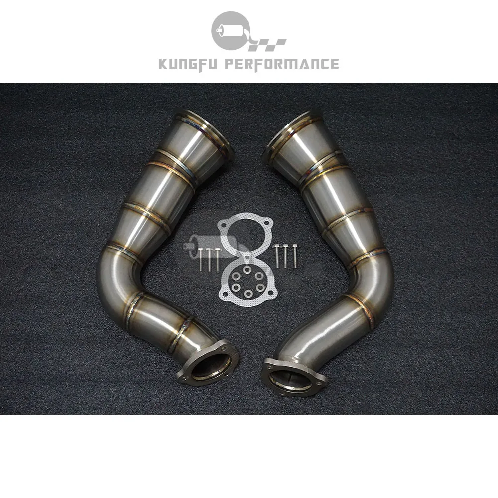 KUNGFU PERFORMANCE SS304 Exhaust De-Cat URUS Downpipe For Lambor ghini 650HP 4.0 V8 BITURBO
KUNGFU PERFORMANCE SS304 Exhaust De-Cat URUS Downpipe For Lambor ghini 650HP 4.0 V8 BITURBO