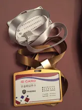 1PC de aleación de aluminio titular de la tarjeta de identificación titular de Metal Vertical ID caso accesorios para enfermeras