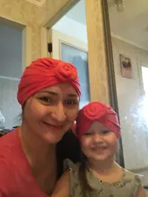 Sombrero hecho a mano de mezcla de algodón para mamá y yo, gorros para mujer, sombreros de turbante para niñas pequeñas, accesorios para el cabello, sombreros de nudo