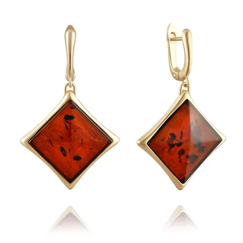 Silver earrings with Amber cognac 
Silver earrings with Amber cognac