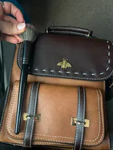 Mochila de cuero estilo Vintage para mujer, morral escolar de calidad con diseño de abeja pequeña