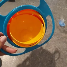 Tazón universal tipo Gyro a prueba de derrames para niños, plato giratorio infantil con diseño, práctico con rotación de 360 grados, platos de alimentación sólidos