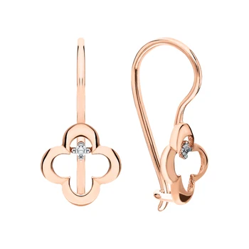 Gold earrings with diamonds sunlight sample 585 
Gold earrings with diamonds sunlight sample 585