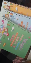 Juego de 4 libros de escritura reutilizable para niños, práctica de escritura a mano, aprendizaje de magia en inglés, papelería, caligrafía, Montessori, Juguetes