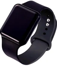 Reloj Digital deportivo para hombre y mujer, reloj de silicona cuadrado, LED, electrónico, digital