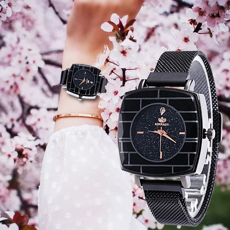 WJ-7871 Starry Sky Rhinestone Women Watch Luxury Magnetic Buckle Female Quartz Watches jam luxe Mesh reloj mujer Square Hot Sale
WJ-7871 Starry Sky Rhinestone Women Watch Luxury Magnetic Buckle Female Quartz Watches jam luxe Mesh reloj mujer Square Hot Sale