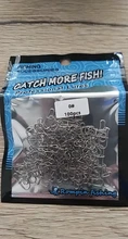 Rompin 100 Uds 000-5 # Pesca bien enganchado broche de presión de acero inoxidable 304 de Pesca barril giratoria atraer conector accesorios de Pesca