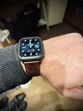 Correa para Apple watch de 44mm, 40mm, iWatch de 42mm y 38mm, correa Retro de cuero de vaca para iwatch series 6 5 4 3 2 SE