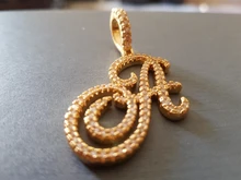 D & Z-collar con letras A-Z y circonita cúbica Iced Out, abalorio de Color dorado y plateado, estilo Hip Hop, Colgante para Nombre