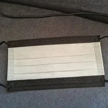 Mascarilla protectora desechable para adultos, máscara de 3 capas con filtro, no tejida, color negro, 10/50/100 uds.