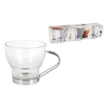 Piece Coffee Cup Set Glassic 175 cc Crystal (3 Pcs)