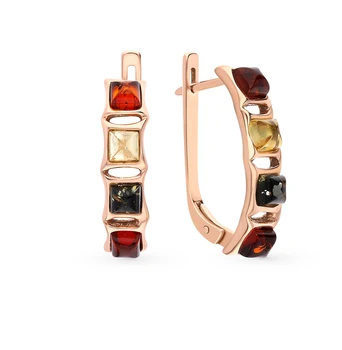 Silver earrings with amber sunlight sample 925
Silver earrings with amber sunlight sample 925