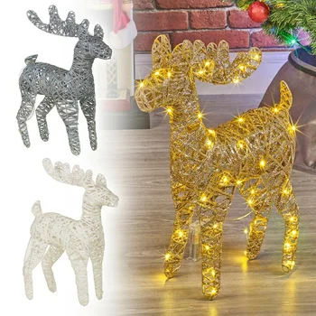 New year 2021 Christmas Reindeer LED Light Rattan Wire Frame String Light Reindeer Indoor Decoration for Festivals Xmas Party
New year 2021 Christmas Reindeer LED Light Rattan Wire Frame String Light Reindeer Indoor Decoration for Festivals Xmas Party