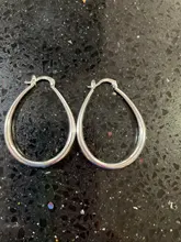 AGLOVER 41MM de Plata de Ley 925 Plata Lisa círculo pendientes de aro grande para las mujeres dama del encanto de la moda de alta calidad de regalo de la joyería de la boda