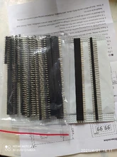 20 piezas-tira de conector PCB JST para Arduino, 10 pares, 40 Pines, 1x40, macho y hembra, 2,54, cabezal de Pin rompible, color negro