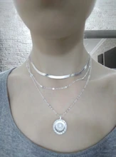 Collar con colgante de loto multicapa para mujer, cadena de cuello para mujer, collar llamativo para mujer, novedad, venta al por mayor