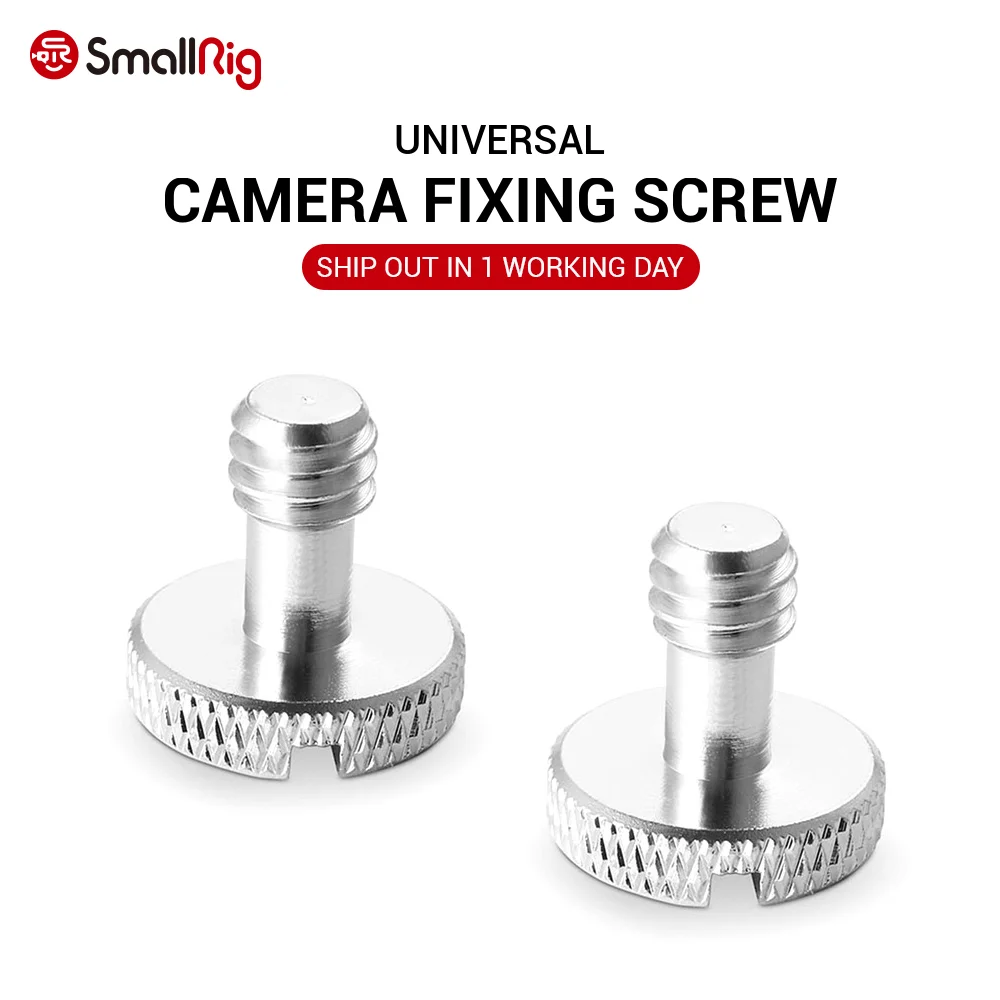 SmallRig 1/4"-20 Threaded Screw Tripod / Monopod / Quick Release (QR) Plate / Camera Screws (2 Pack)-973
SmallRig 1/4"-20 Threaded Screw Tripod / Monopod / Quick Release (QR) Plate / Camera Screws (2 Pack)-973