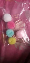 5X dulces Bola de Pelo de Clip de papel de decoración Pin Clip marcadores de Metal