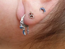 Fanqieliu-pendientes de plata de ley 925 auténtica con forma de luna y estrella para mujer, joyería Vintage creativa, aros cruzados, FQL20495