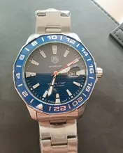 WAZ2114.BA0875-Reloj de pulsera para hombre, de cuarzo, de lujo, tonneau, Tourbillon automático, para negocios, Aquaracer