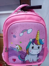 Mochila escolar con dibujos de unicornio para niñas y niños, morral ortopédico de princesa, Infantil