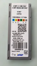 CCMT060204 SM IC907/IC98 torneado interior herramienta de torneado de metal de corte de carburo herramienta CNC herramienta de torneado de la herramienta de corte CCMT 060204