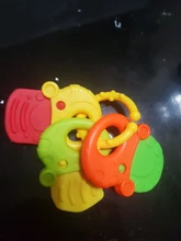 Mordedor de goma suave estilo fruta para bebé, juguete para recién nacido, mordedor de silicona de grado alimenticio, cama de entrenamiento infantil, juguete para morder para chico