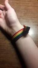 Pulseras bisexuales trenzadas para hombres y mujeres, pulseras trenzadas del orgullo de los homosexuales, del arco iris de Nepal, joyería de amistad