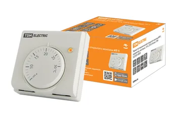 NT-1 mechanical open-mounting thermostat, indicator, on/off, 10 A, 230 V, white, TDM
NT-1 mechanical open-mounting thermostat, indicator, on/off, 10 A, 230 V, white, TDM