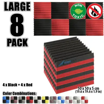 Arrowzoom 8 pcs 19.6" x 19.6" x 1.9" Color Combination Wedge Tile Studio Sound Absorbing Panel Acoustic Foam Treatment
Arrowzoom 8 pcs 19.6" x 19.6" x 1.9" Color Combination Wedge Tile Studio Sound Absorbing Panel Acoustic Foam Treatment