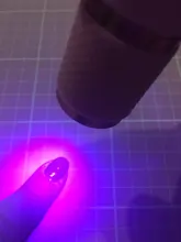 Mini lámpara portátil UV 9 LED Morado para secado de uñas, linterna para esmalte de uñas en Gel artístico, herramientas de máquina