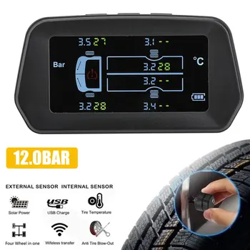 Truck TPMS Car Wireless Tire Pressure Monitoring System with 6 External Sensors Solar USB Charge Battery LCD Display 12.0bar
Truck TPMS Car Wireless Tire Pressure Monitoring System with 6 External Sensors Solar USB Charge Battery LCD Display 12.0bar