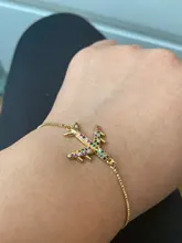 Nueva llegada cobre CZ aviones pulsera de cadena para las mujeres ajustable encanto volar avión joyería del brazalete de la mejor fiesta boda, viaje regalo