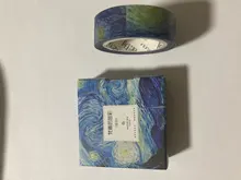 Van Gogh-pintura de cinta Washi para Scrapbooking, bricolaje, decorativo, cinta adhesiva, escuela, oficina, suministro Escolar