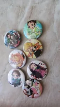 8 unids/set Anime demonio Cazavampiros: Kimetsu No Yaiba insignia de Cosplay de dibujos animados recoger mochilas bolsas de broche de botón regalo
