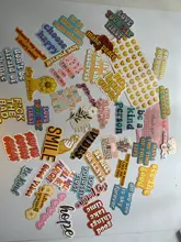 INS Corea pegatinas de palabras de Color planificador diario pegatina para diario Kawaii decoración de colección de recortes papelería escolar