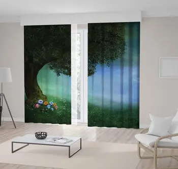 Curtain Fantasy Tree Magical Flowers Blossoms and Shining Fireflies in a Field Of Mystic Nature Dark Forest Blue Green Orange
Curtain Fantasy Tree Magical Flowers Blossoms and Shining Fireflies in a Field Of Mystic Nature Dark Forest Blue Green Orange
