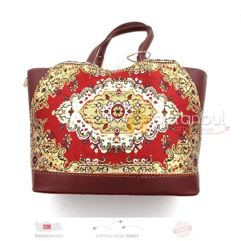 Turkish Traditional Authentic Kilim Design Carpet Design Handbag Shoulder Bag Shopping Bag Vintage Women's Tote Bag
Turkish Traditional Authentic Kilim Design Carpet Design Handbag Shoulder Bag Shopping Bag Vintage Women's Tote Bag