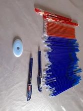 53 unids/lote 0,38mm borrable lavable Pen recarga varilla para manejar azul/negro tinta pluma de Gel para escuela materiales de escritura para oficina papelería