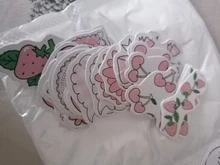 Mohamm-pegatinas Kawaii de la serie Flavor de fresa en caja, planificador de álbumes de recortes, papelería, diario japonés, pegatinas