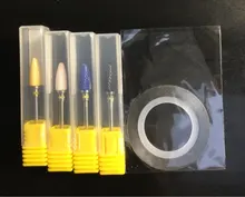 Color broca de clavo de cerámica eléctrica manicura taladros de máquina fresadora cortador de uñas manicura cortador de uñas artístico herramientas