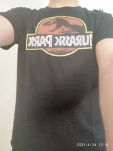 2019 Parque Jurásico T camisa de los hombres 100% algodón impreso camiseta Casual divertido tapas de Mundo Jurásico Camisetas manga corta camiseta #286