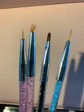 Juego de pinceles para manicura profesional, pinceles para pintura acrílica de diamantes de imitación, Kit de esmalte de Gel UV, gradiente de forro de uñas