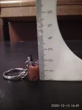 Llaveros de perla artesanal a la moda para hombre y mujer, llaveros colgantes de aleación, taza de café o té